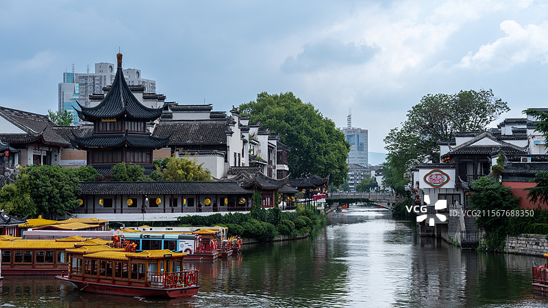 南京秦淮河夫子庙景区图片素材