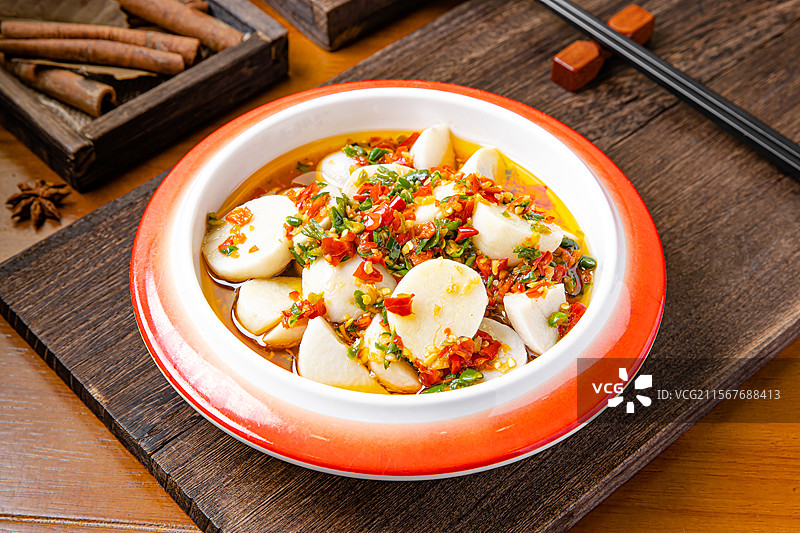 香辣凉拌芋头图片素材