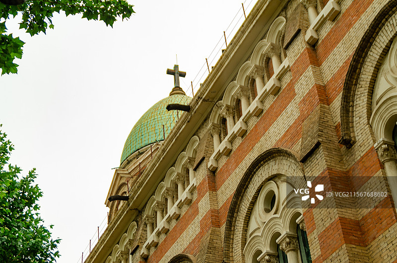 天津西开教堂的一角图片素材