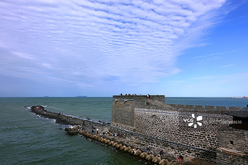 山东 威海 烟台 蓬莱阁 大海 浪花 长城 水  五A级风景区图片素材