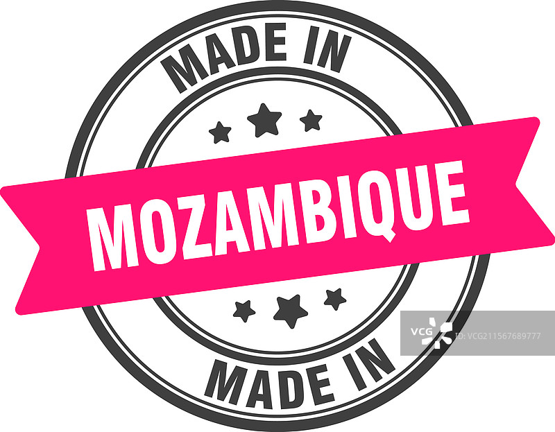 莫桑比克制造的圆形标志图片素材
