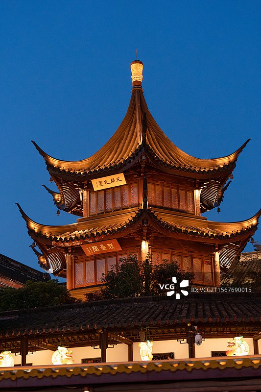 南京，夫子庙，古秦淮夜景图片素材