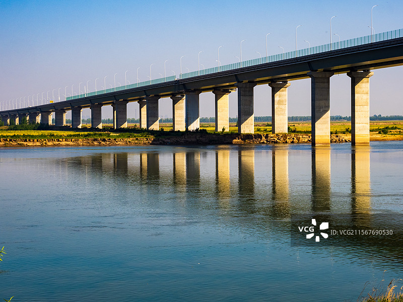 河南省 孟州黄河大桥 黄河 风景图片素材
