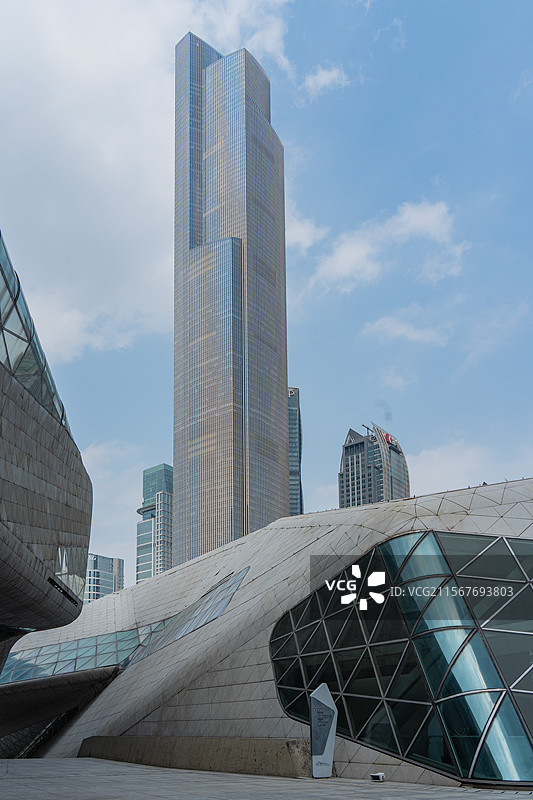 广州大剧院与电视塔图片素材