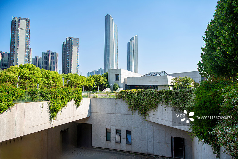 城市建筑（南京眼旅游区南京滨江规划建设展示中心、青奥双子塔）图片素材