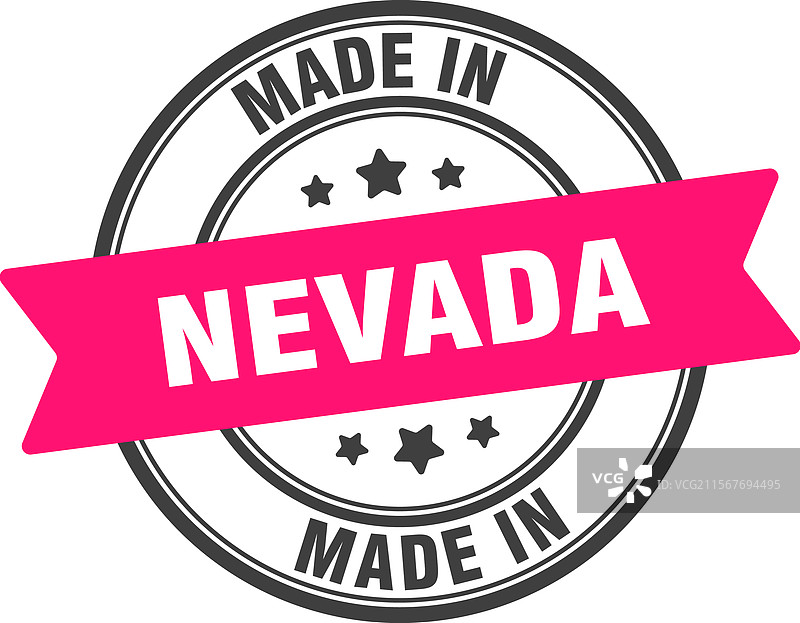 内华达州制造的圆形标志 内华达州制造的印章图片素材