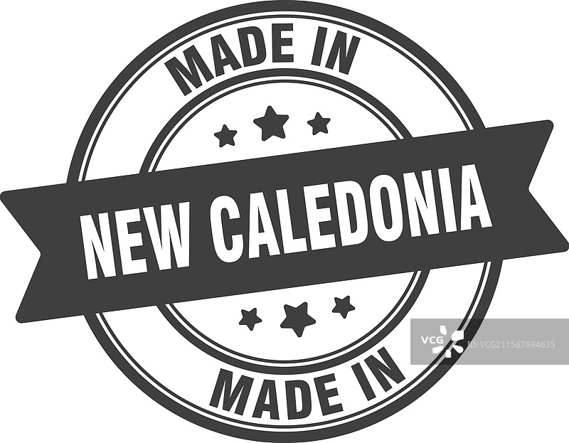 新喀里多尼亚制造的圆形标志图片素材