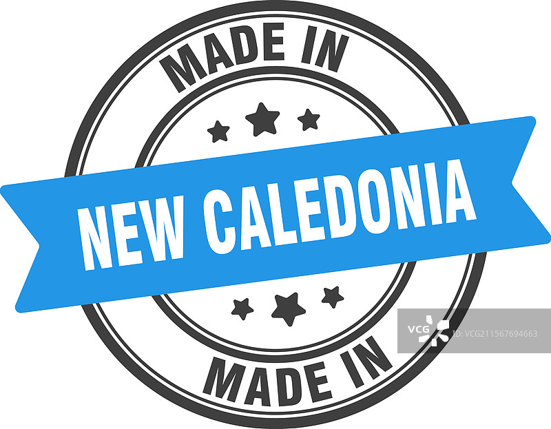 新喀里多尼亚制造的圆形标志图片素材