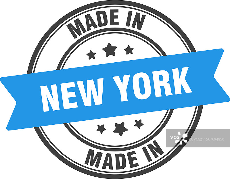 纽约制造圆形标志 纽约制造印章图片素材