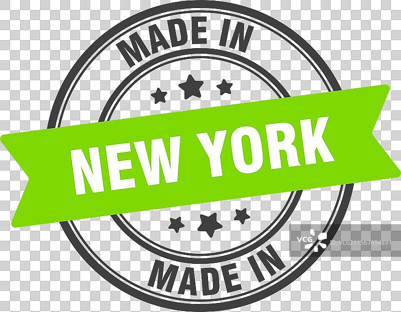 纽约制造圆形标志 纽约制造印章图片素材