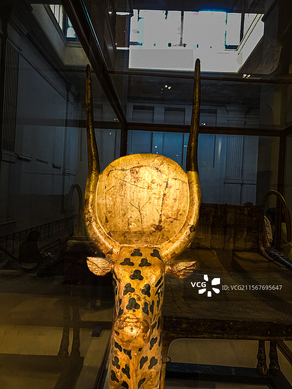 图坦卡蒙 葬礼床 埃及国家博物馆图片素材