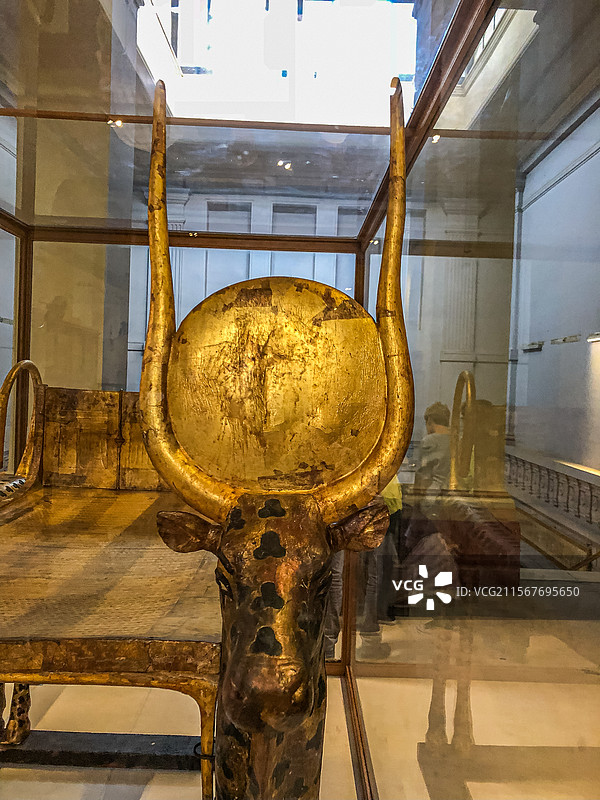 图坦卡蒙 葬礼床 埃及国家博物馆图片素材