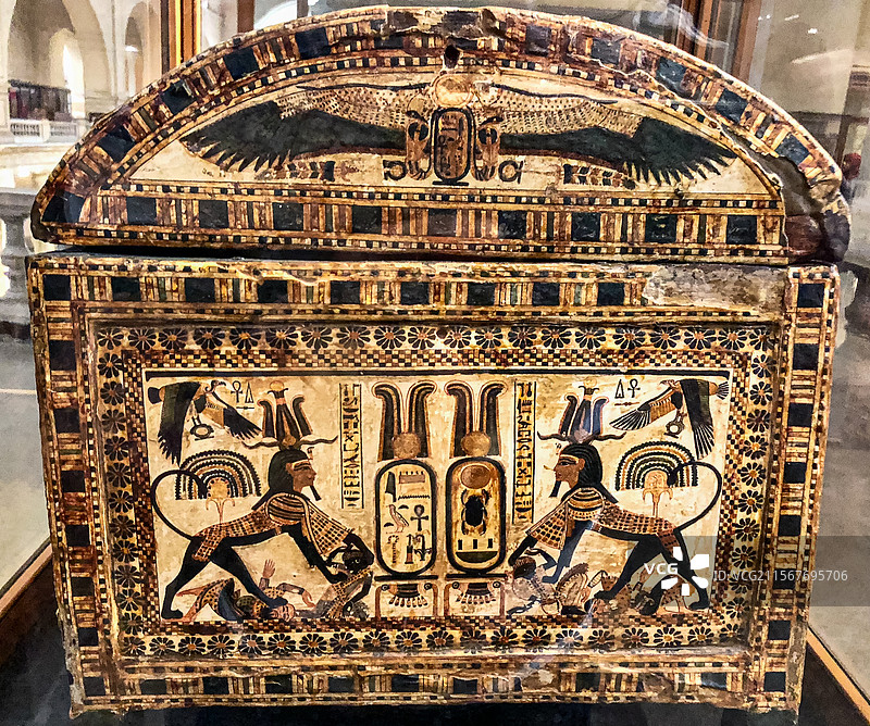 图坦卡蒙 彩绘箱 埃及国家博物馆图片素材