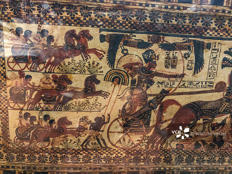 图坦卡蒙 彩绘箱 埃及国家博物馆图片素材