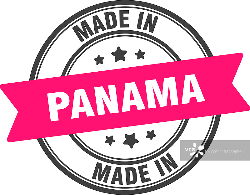 巴拿马制造圆形标志 巴拿马制造印章图片素材