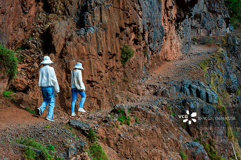云南省昭通市巧家县大寨镇白鹤滩栈道图片素材