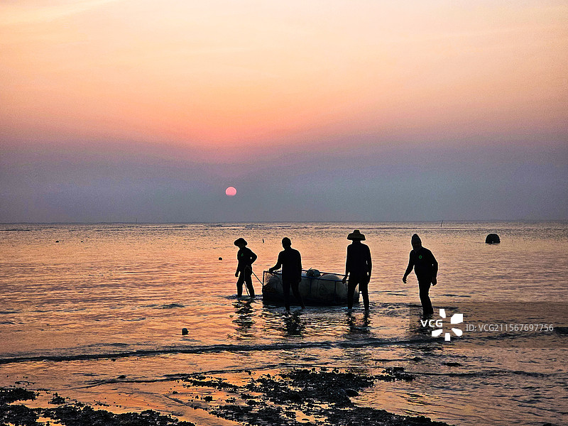 赶海良田村图片素材