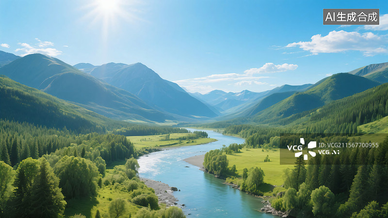 【AI数字艺术】自然风光高清画卷图片素材