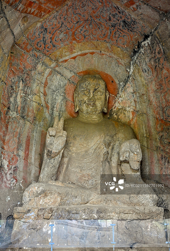 河南省洛阳市世界文化遗产龙门石窟图片素材