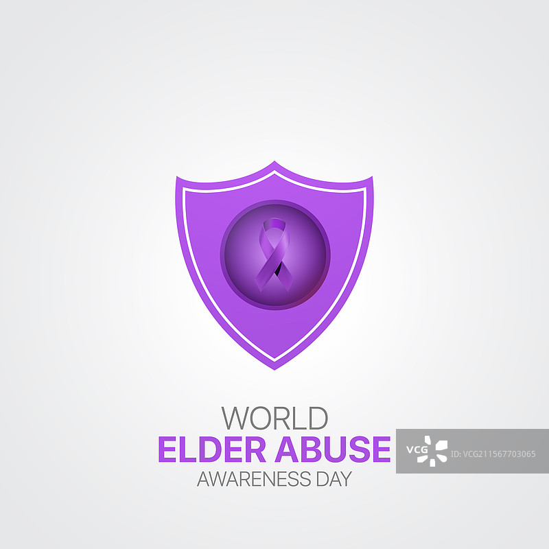 世界老年人虐待意识日创意广告图片素材