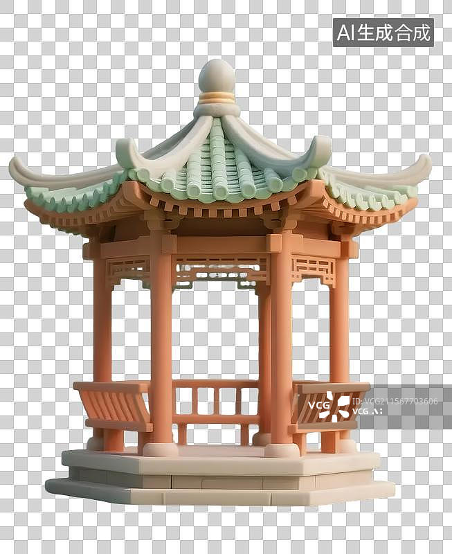 【AI数字艺术】古韵雅致的楼阁图片素材