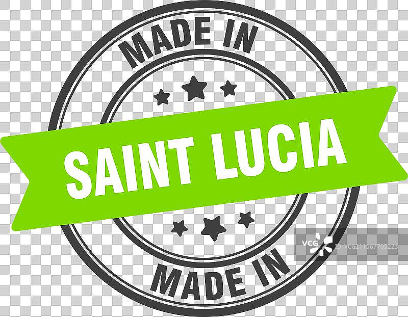 圣卢西亚制造的圆形标志图片素材