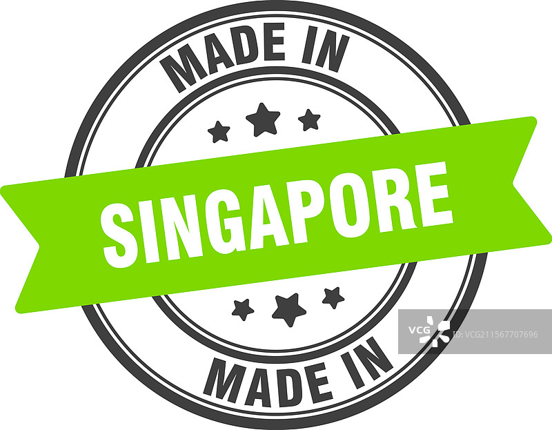 新加坡制造的圆形标志图片素材