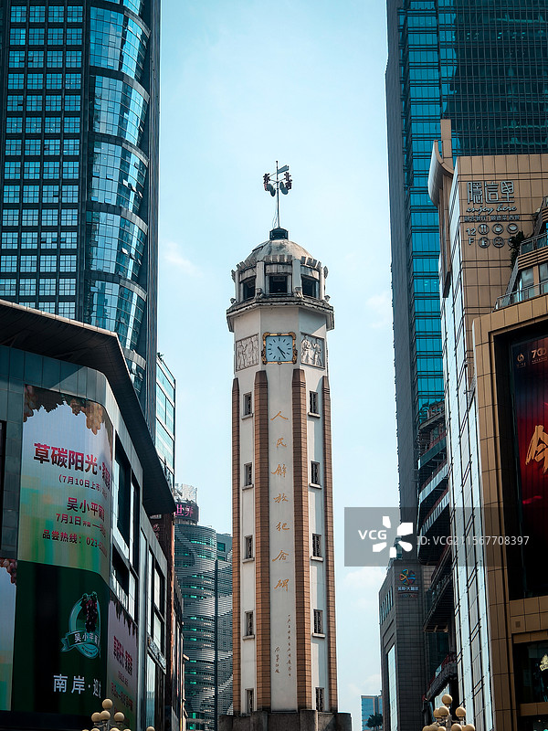 重庆城市地标历史建筑重庆市解放碑图片素材