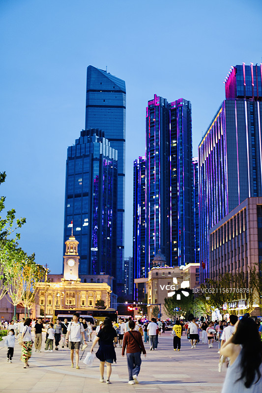 武汉外滩夜景图片素材