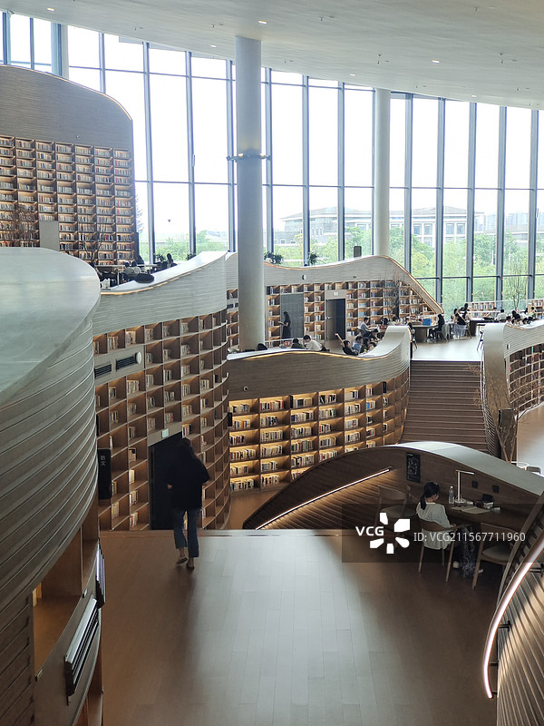 天府人文艺术图书馆一角图片素材