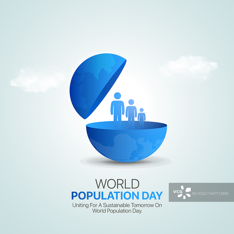 世界人口日创意广告设计图片素材