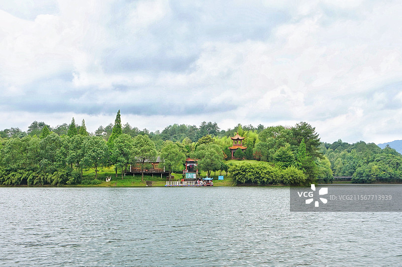 江西婺源鸳鸯湖图片素材