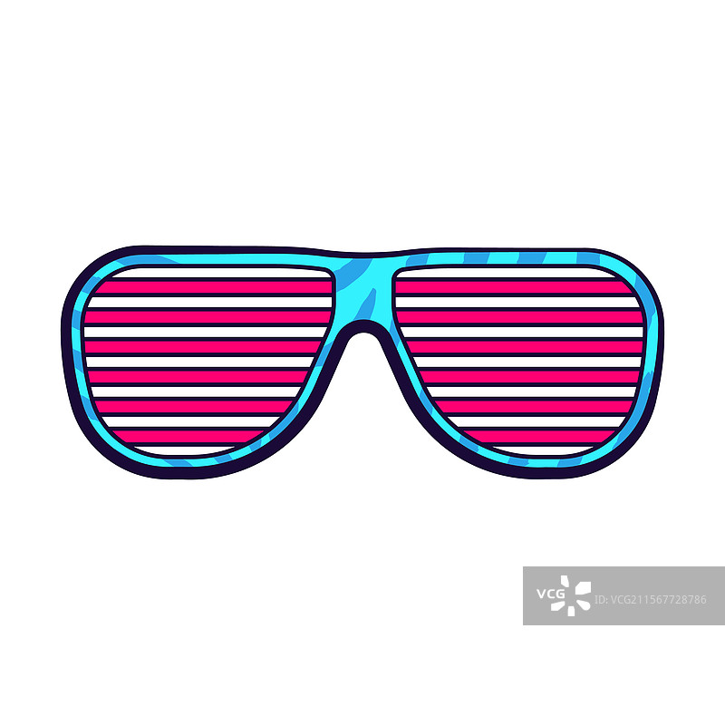 迪斯科眼镜或复古舞蹈眼镜图片素材