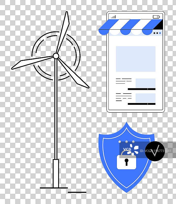 可再生能源风力涡轮机安全在线商店图片素材