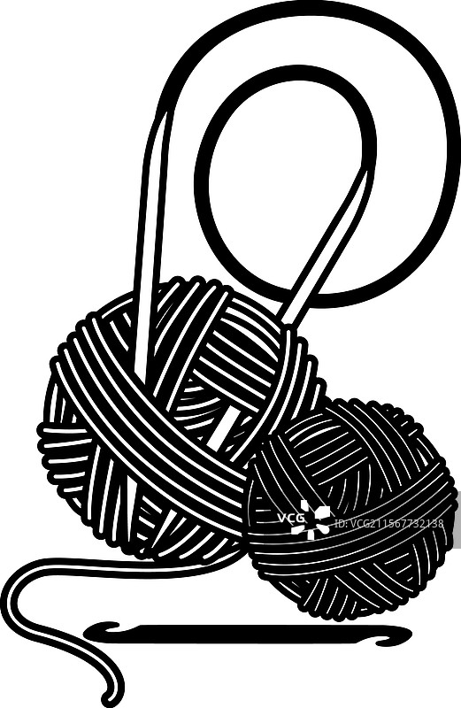 圆形针和钩针图片素材