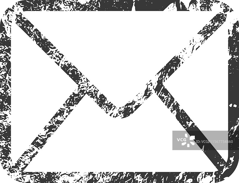 旧款电子邮件涂鸦信封图标图片素材