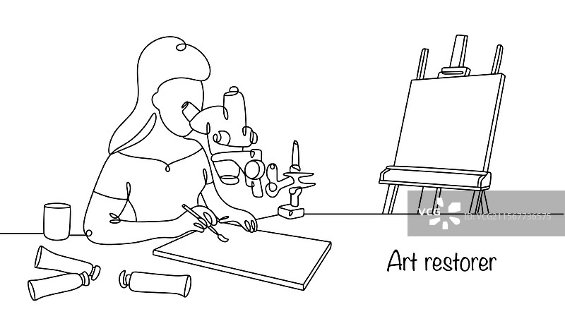 艺术修复师图片素材
