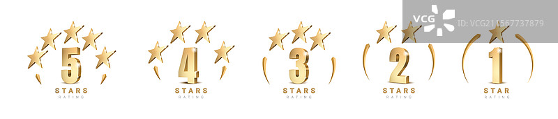 星级评分 星星符号或徽章图片素材