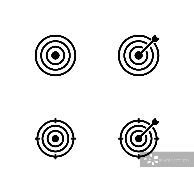 目标图标集 瞄准图标图片素材