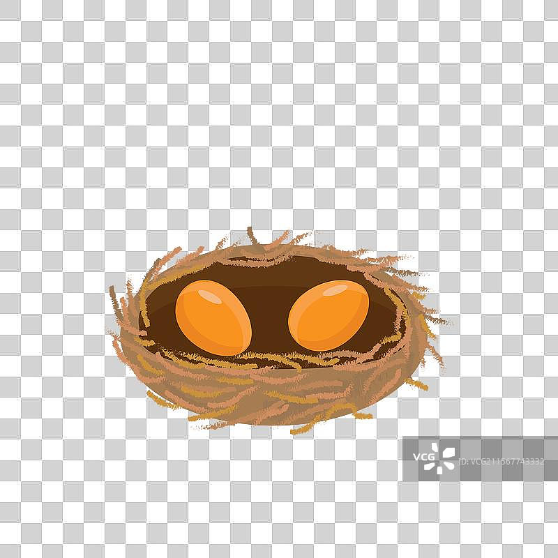 复活节孤立的扁平设计蛋窝图片素材