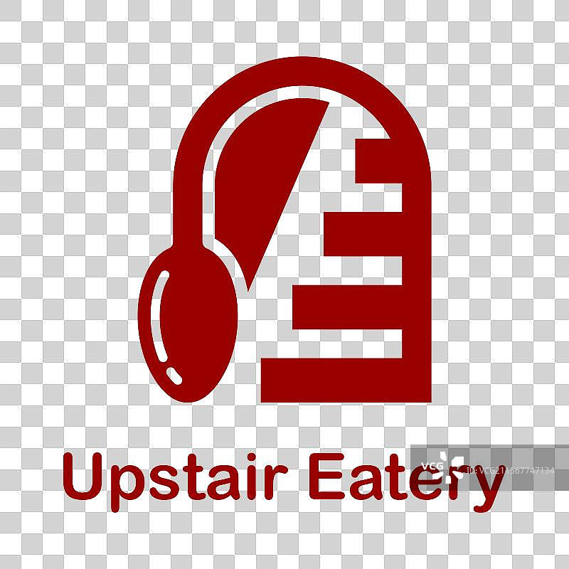 楼梯餐厅简约平面logo图片素材