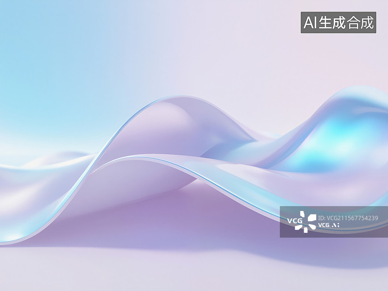 【AI数字艺术】流光溢彩的梦幻波浪图片素材