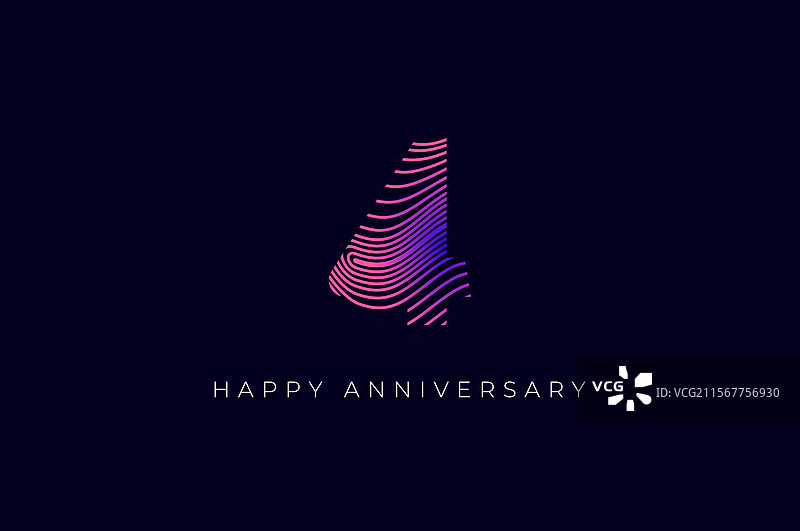 数字设计与曲线，第四个快乐图片素材