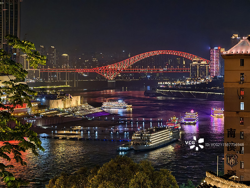 重庆下浩里拍摄的重庆天际线夜景图片素材