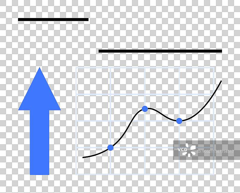 商业增长概念，带有向上箭头和线条图片素材