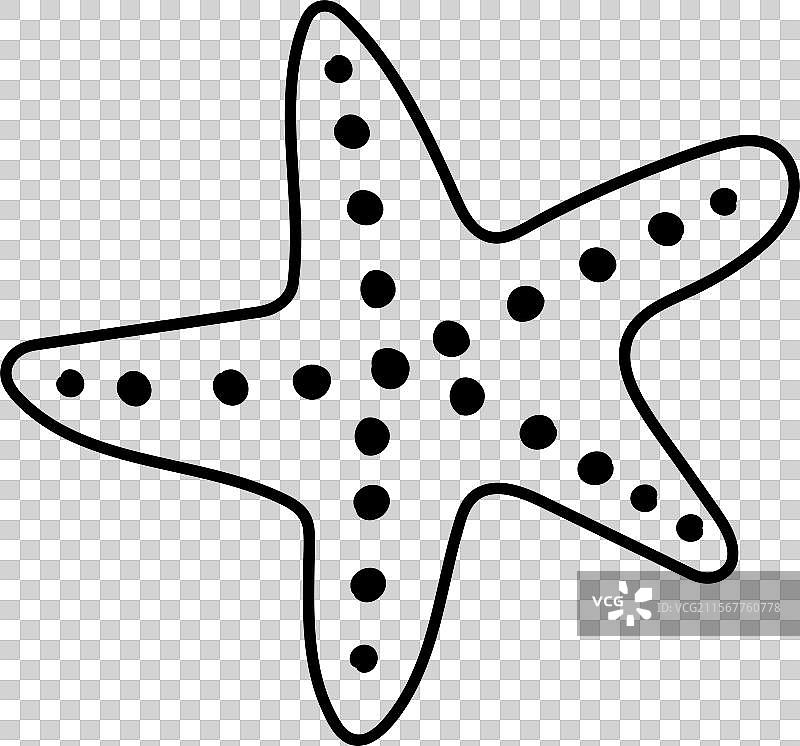 涂鸦海星软体动物图片素材
