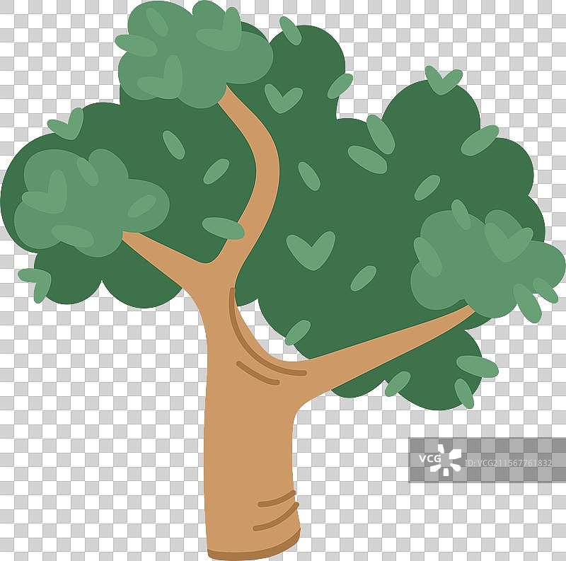 手绘盆栽树图片素材