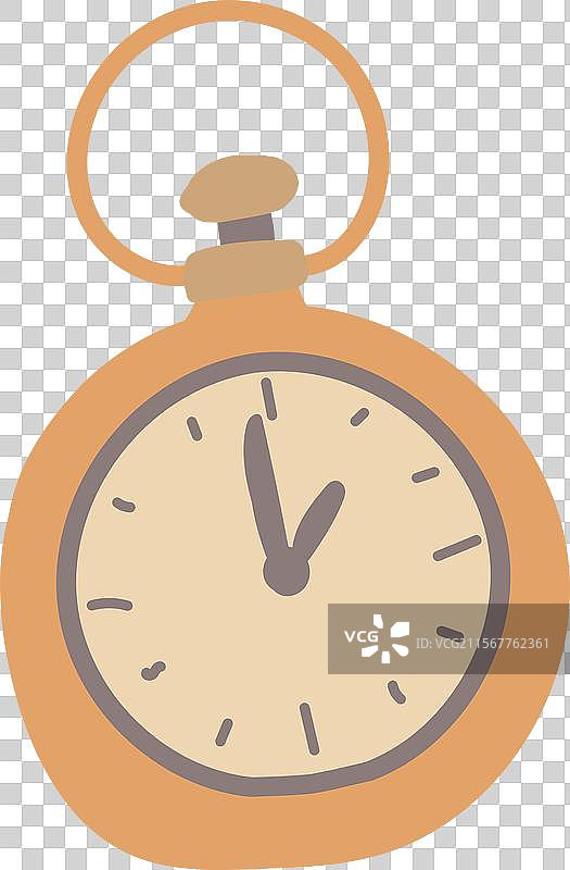 手绘复古时钟图片素材