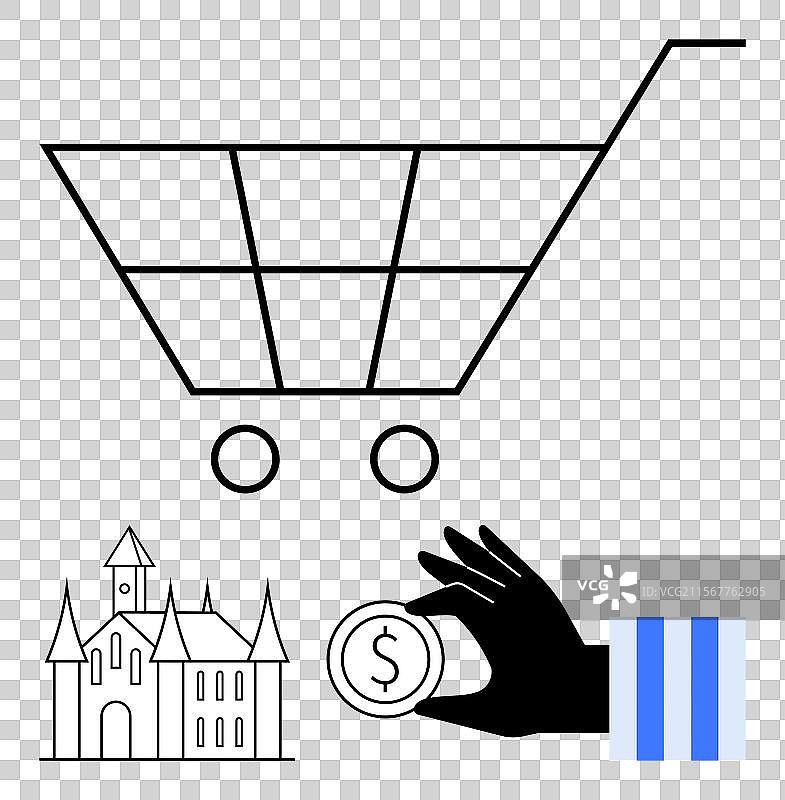 电子商务概念突出购物图片素材