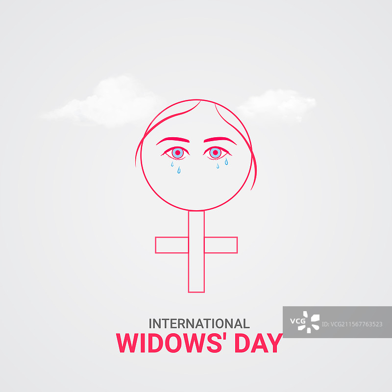 国际寡妇日创意广告图片素材
